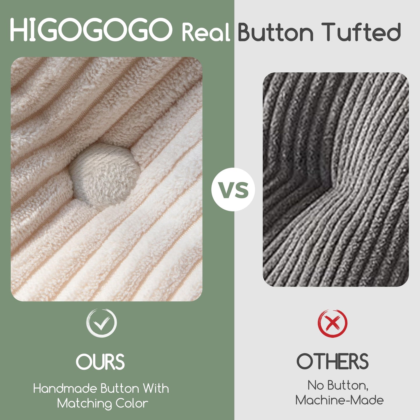 HIGOGOGO Papasan Cushion Grey