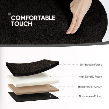 FSOBEIIALEO 43.3" Sherpa Storage Ottoman Bench