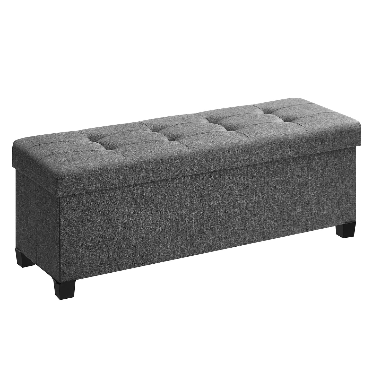 SONGMICS Foldable Storage Ottoman Bench, 15"x43"x15.7"