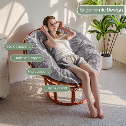 Papasan Chair Cushion 48" Green