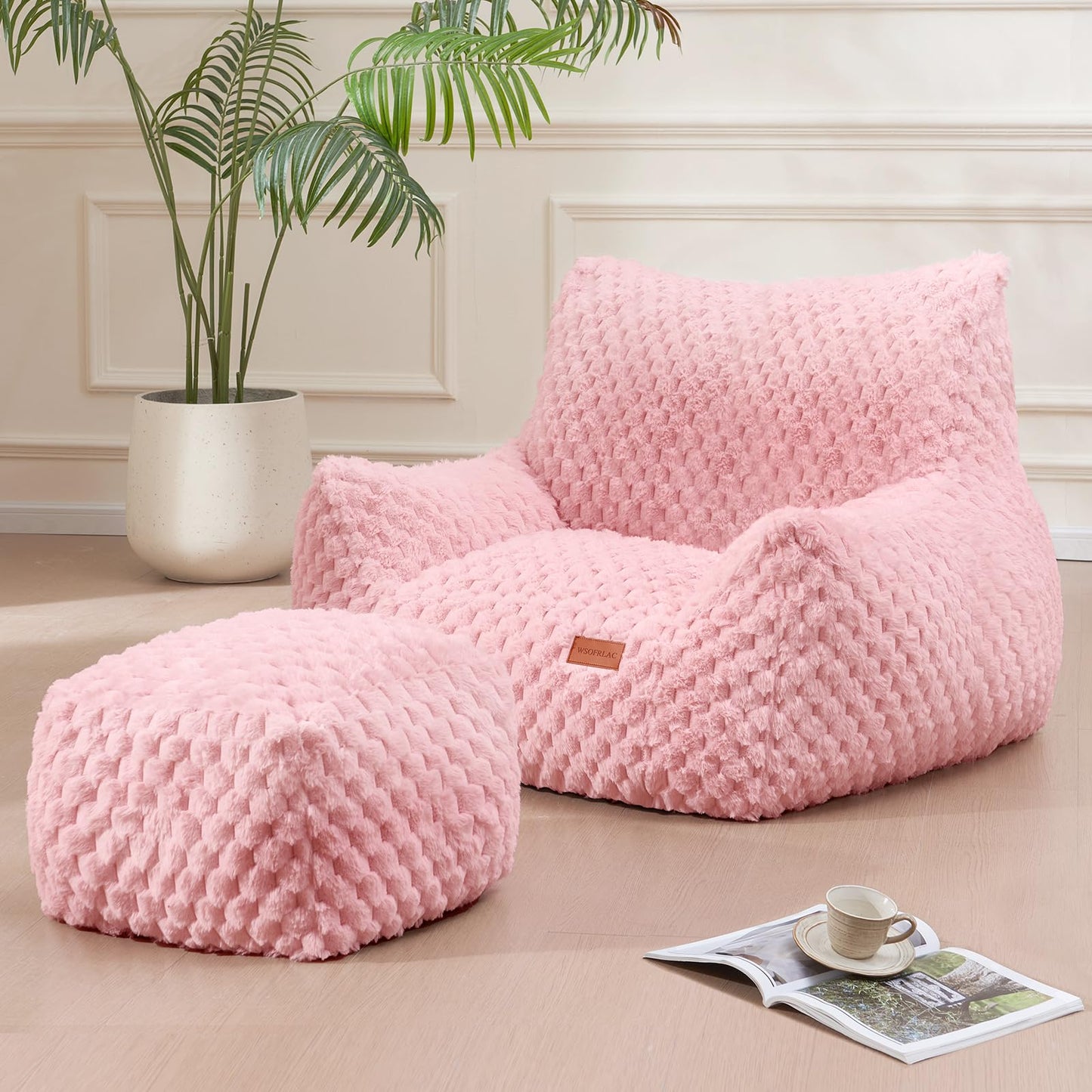 Giant Bean Bag Sofa with Ottoman