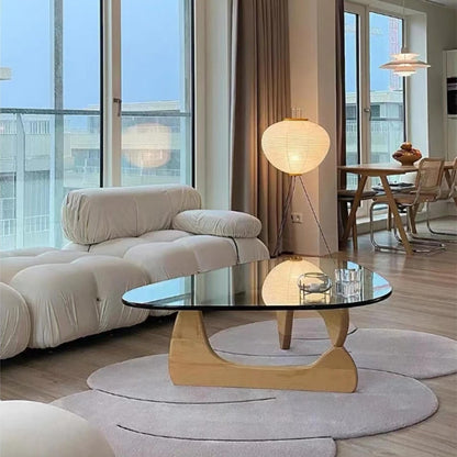 EASYSOUL 32" Glass Coffee Table