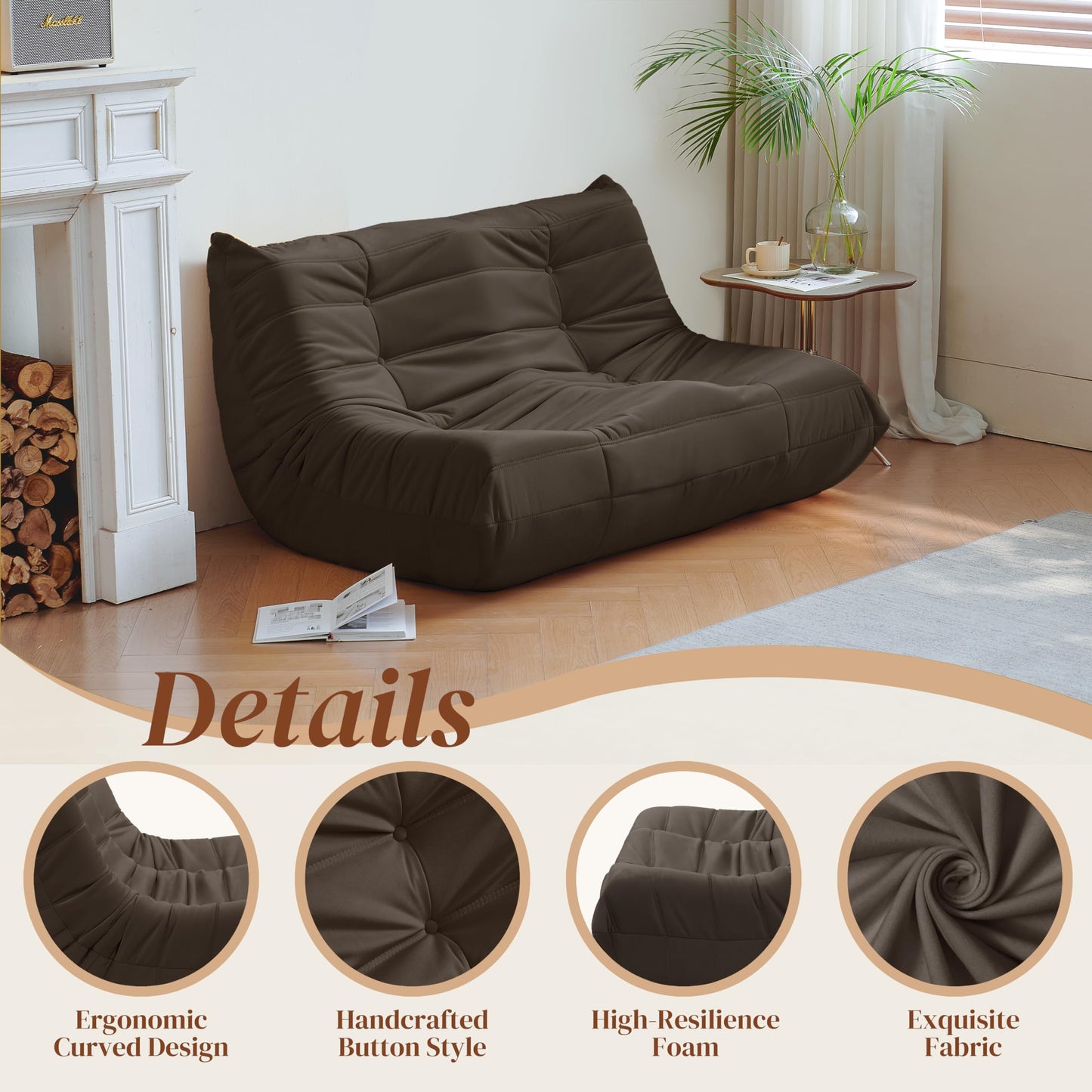 Dark Gray Bean Bag Chair