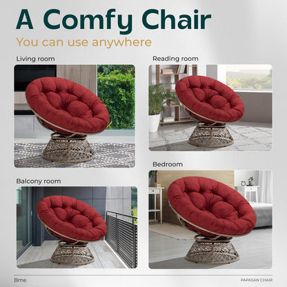 Bme 40" Papasan Swivel Chair