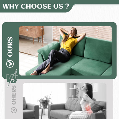 Vongrasig 79" L-Shaped Sofa, Grey