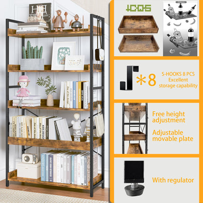 HCHQHS 6-Tier Bookcase