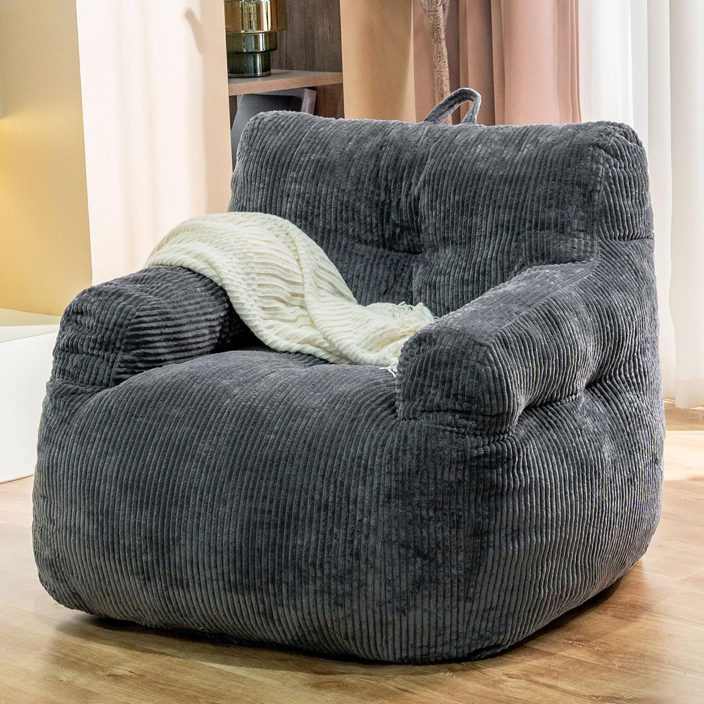 Grey Large Bean Bag Chair