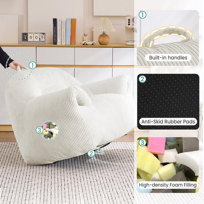DAICO Bean Bag Chair White