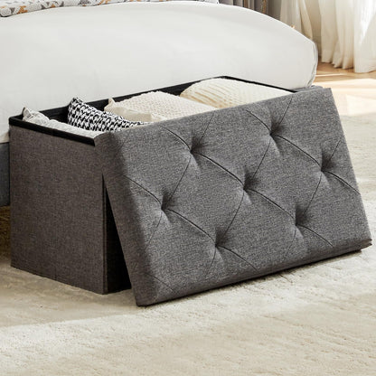 DUMOS 30" Foldable Storage Ottoman Bench