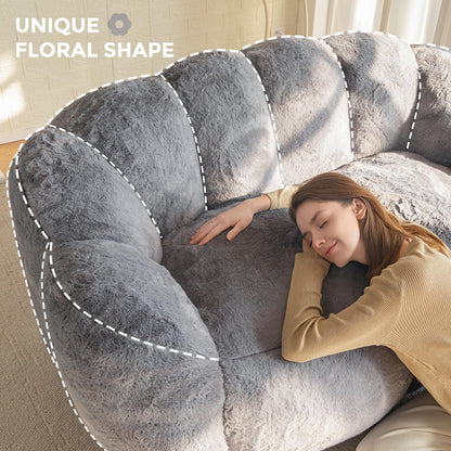 MAXYOYO Floral Bean Bag Chair – Beige