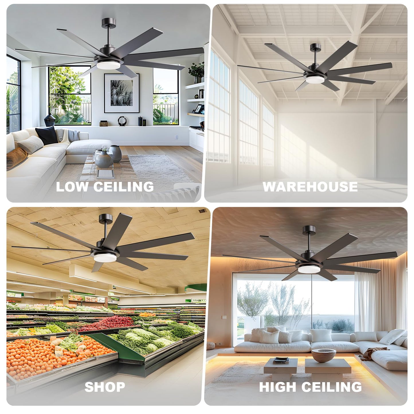 72" LED Ceiling Fan