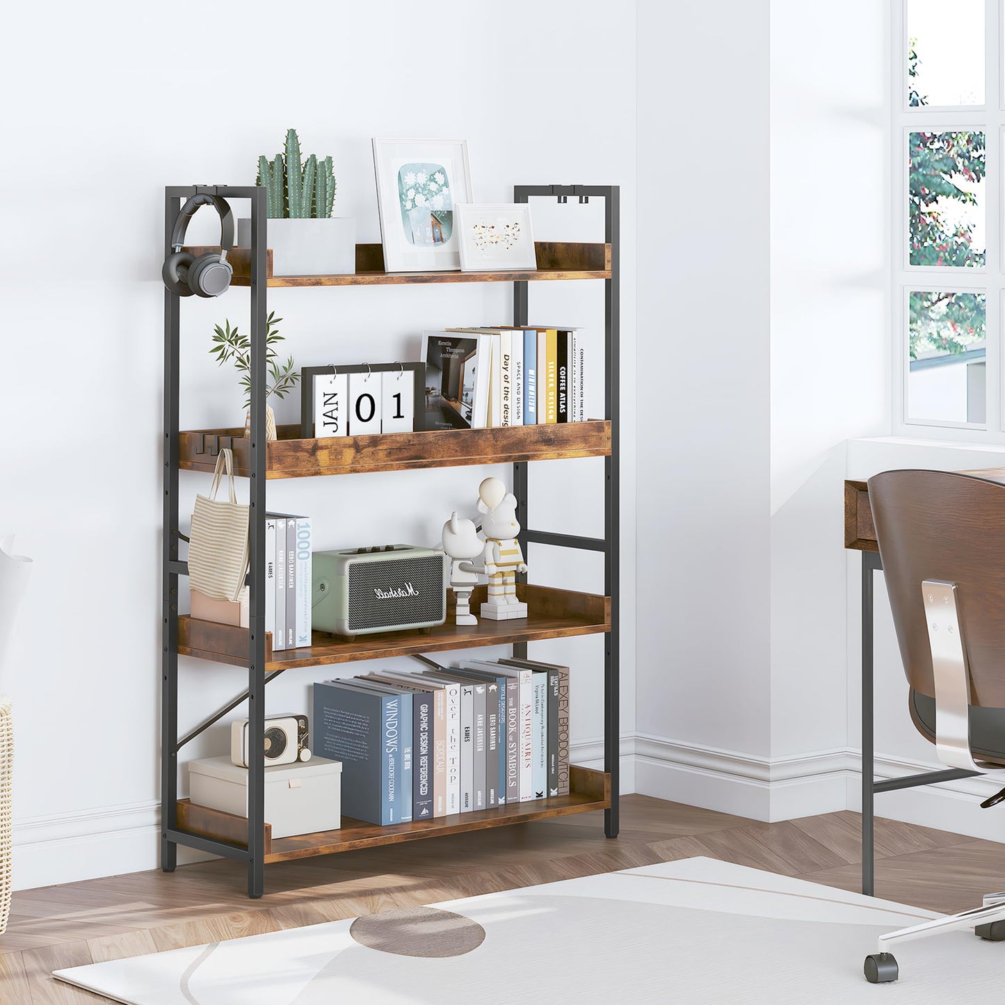 HCHQHS 6-Tier Bookcase