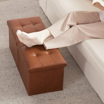 HAUSFRAU 31.5" Storage Ottoman Bench