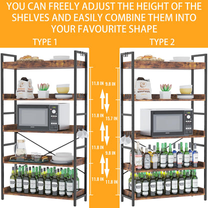 HCHQHS 6-Tier Bookcase