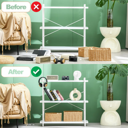HCHQHS 4-Tier Industrial Bookshelf