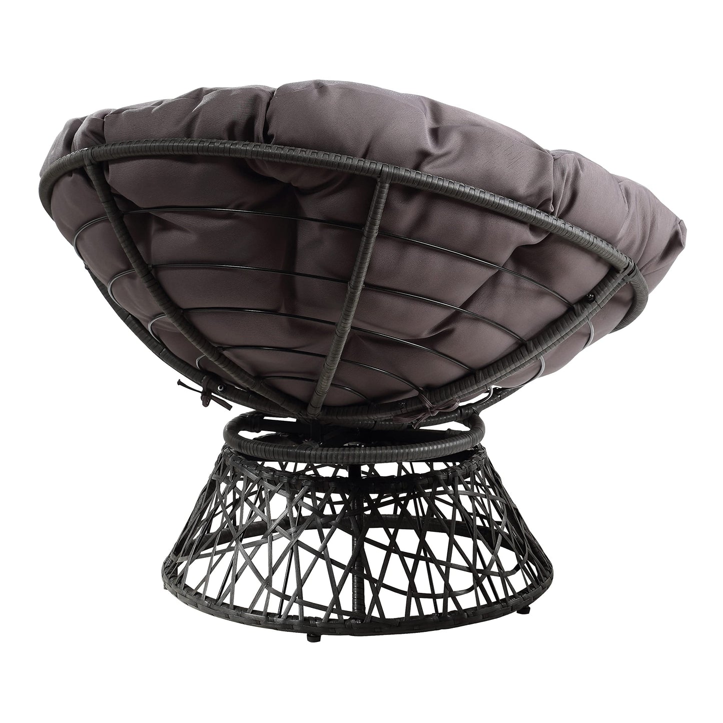 OSP Swivel Papasan Chair White