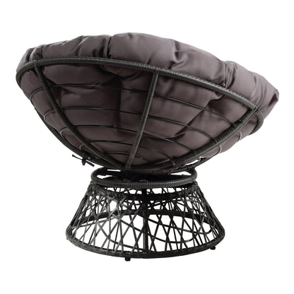 OSP Swivel Papasan Chair White
