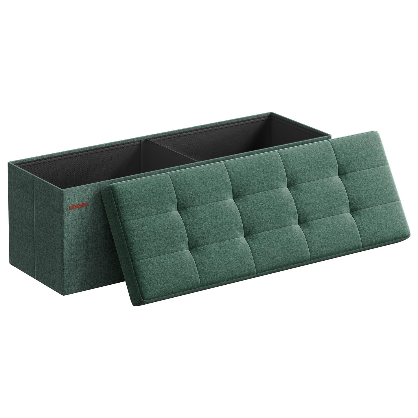 SONGMICS MAZIE 43" Folding Storage Ottoman Bench