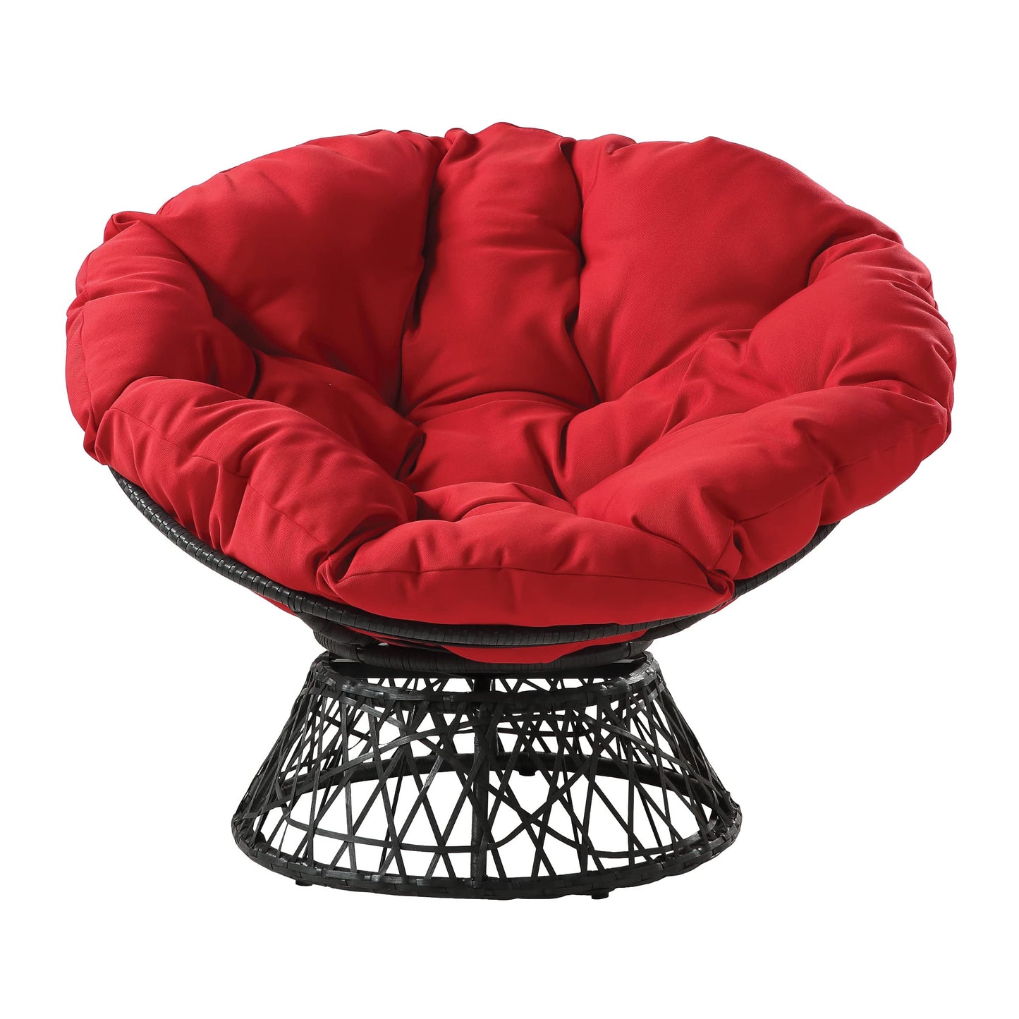 OSP Swivel Papasan Chair White