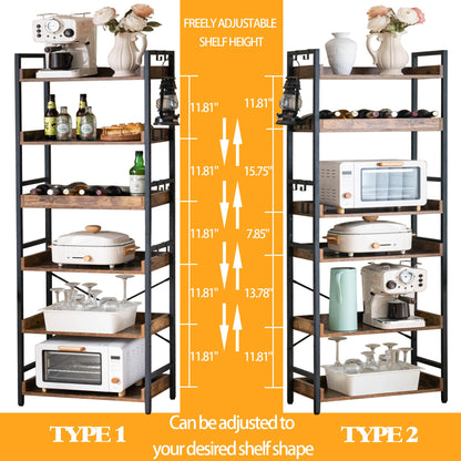 HCHQHS 6-Tier Bookcase