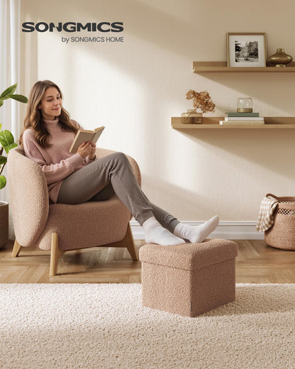 SONGMICS Storage Ottoman Bench, 15"x30"x15"