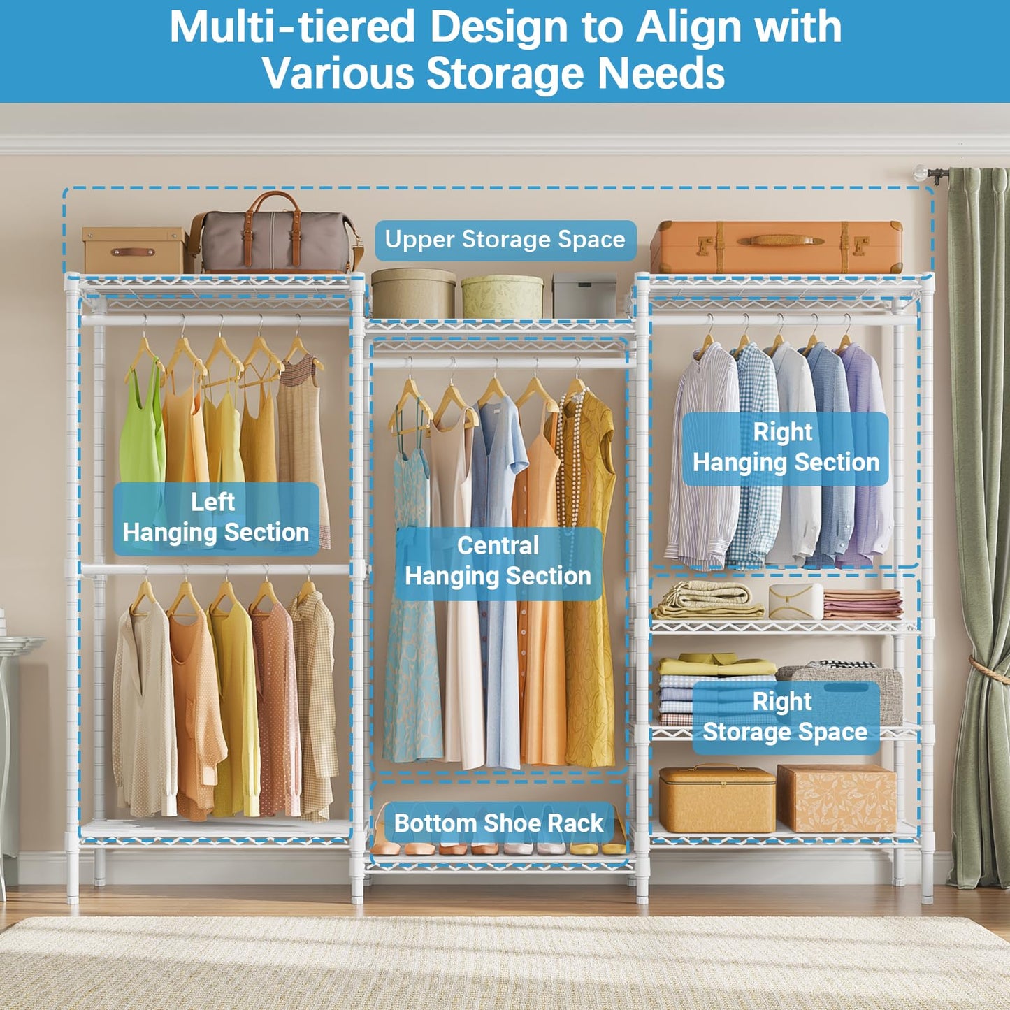 VIPEK V5 Heavy Duty Portable Clothes Rack