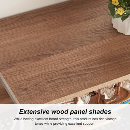 HOMISSUE 7-Tier Rustic Bookshelf