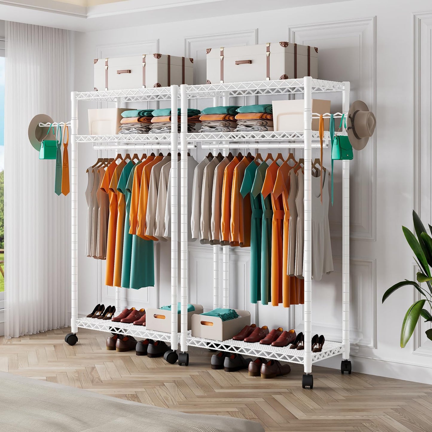 PUNION 7-Tier Portable Garment Rack
