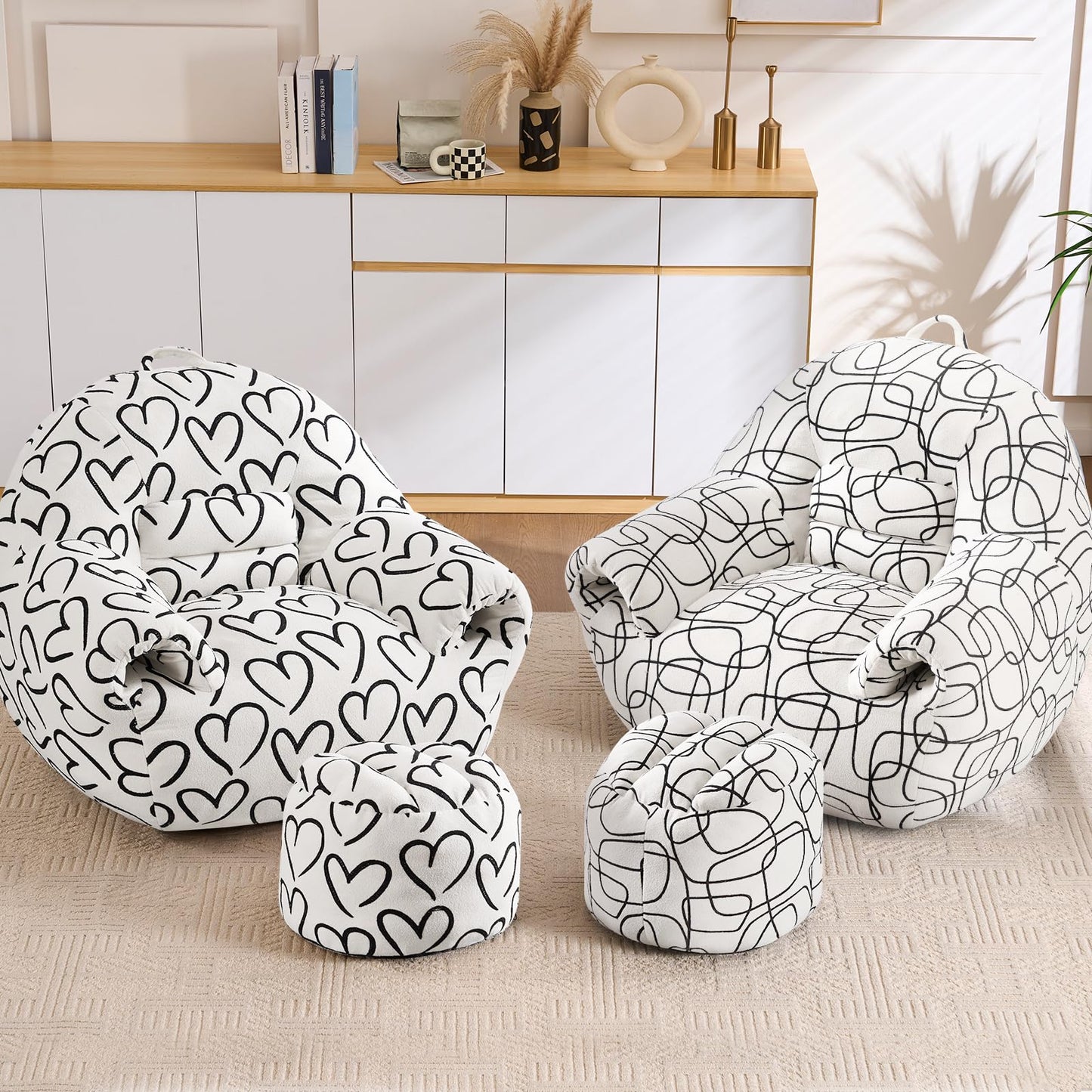 DAICO Bean Bag Chair White