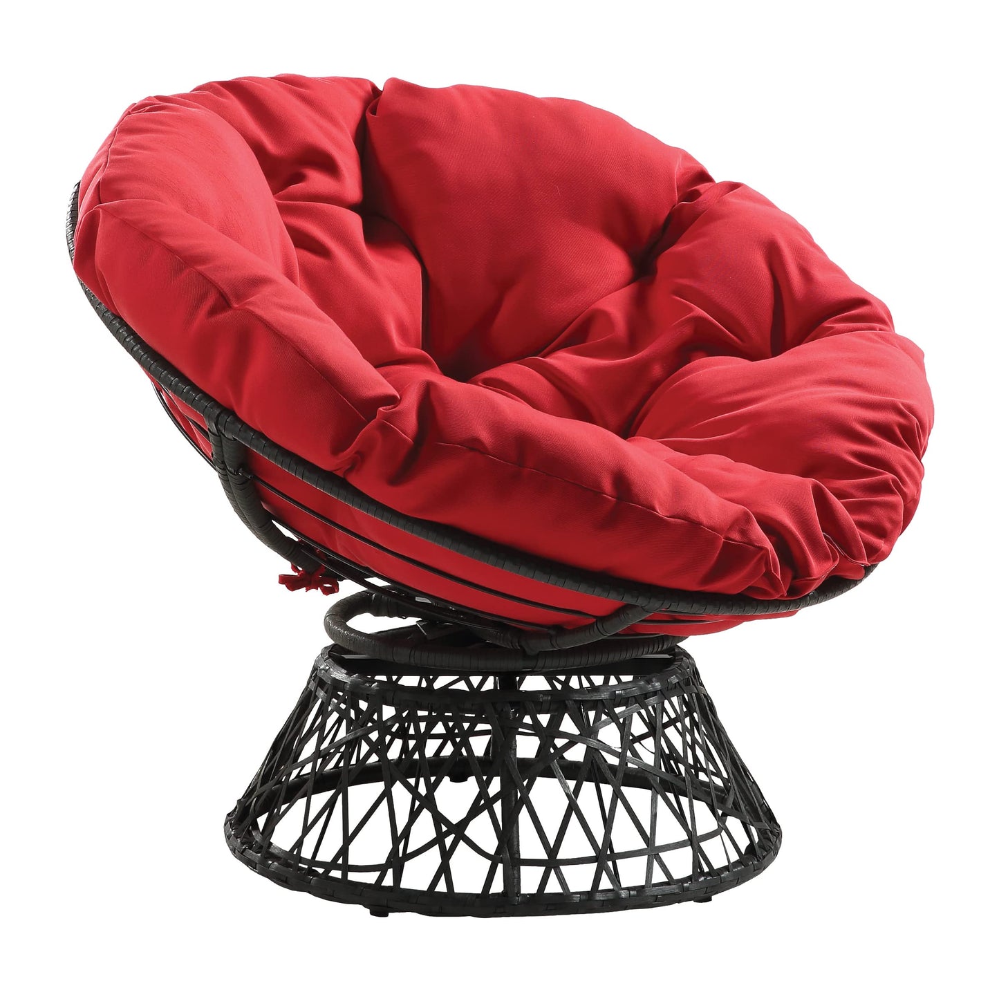 OSP Swivel Papasan Chair White