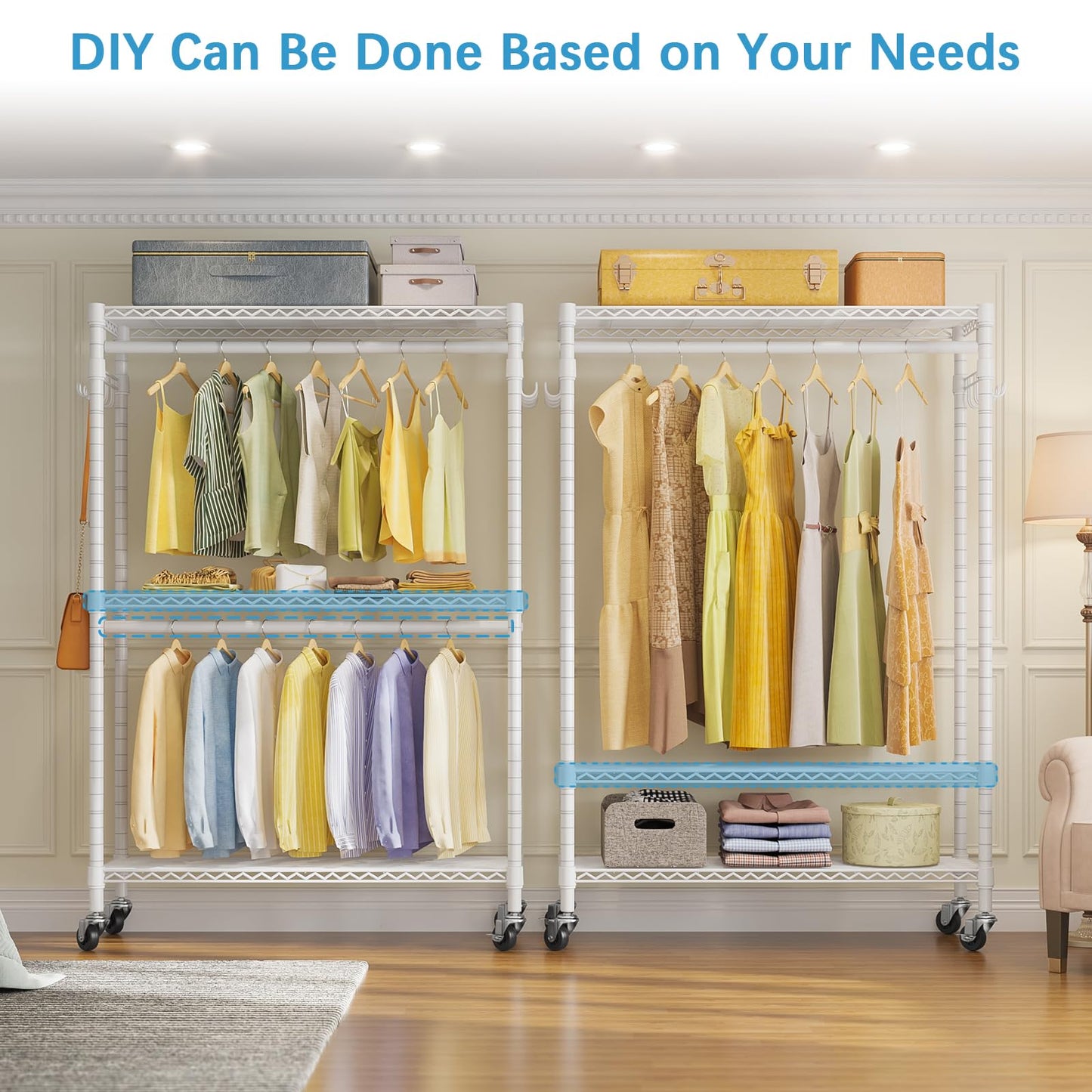 VIPEK R2 Rolling Clothes Rack with Wheels