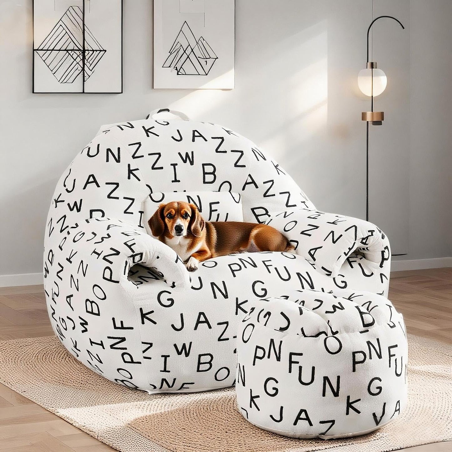 DAICO Bean Bag Chair White