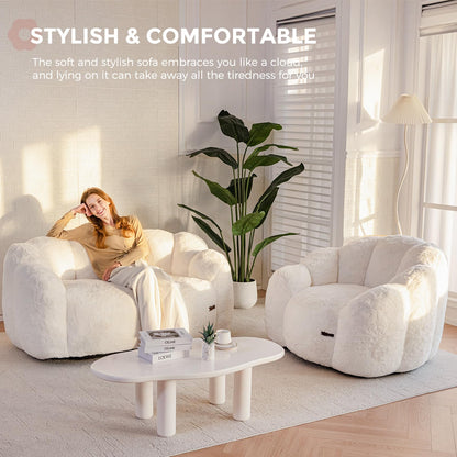 MAXYOYO Floral Bean Bag Chair – Beige