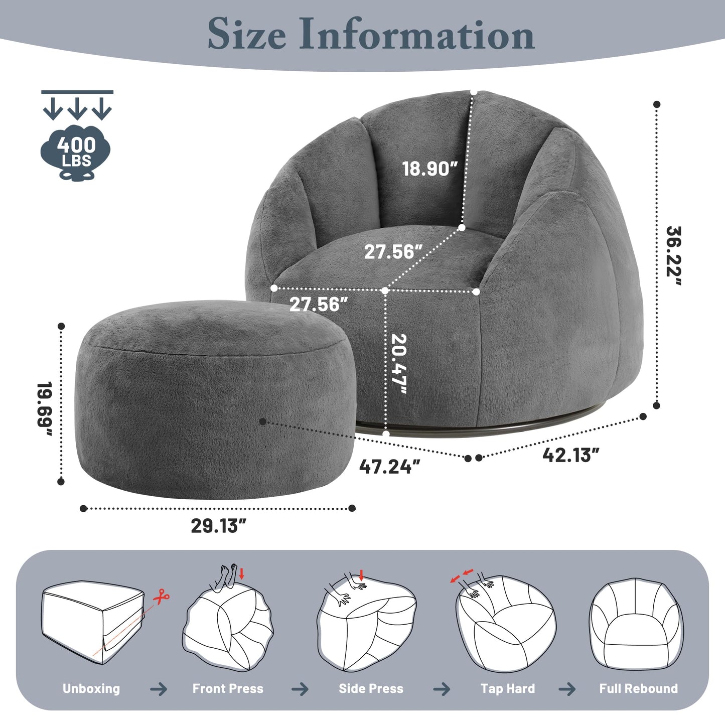 Giant Bean Bag Chair – Beige