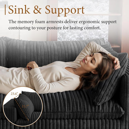 118" Modular Sofa – Black