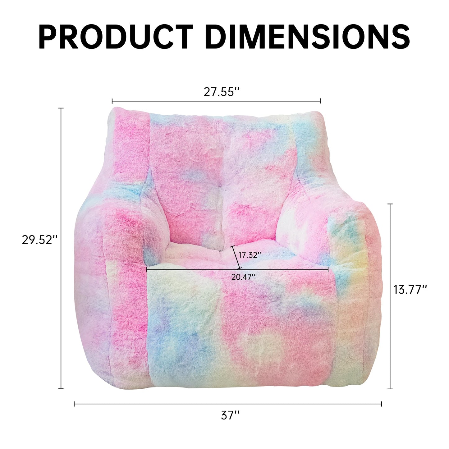 Grey Large Bean Bag Chair