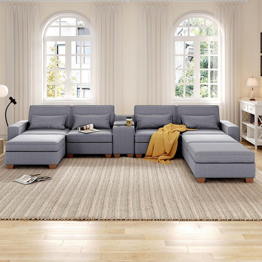 Modular Sofa with Storage – Grey