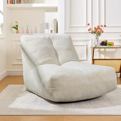 Beige Memory Foam Bean Bag Chair