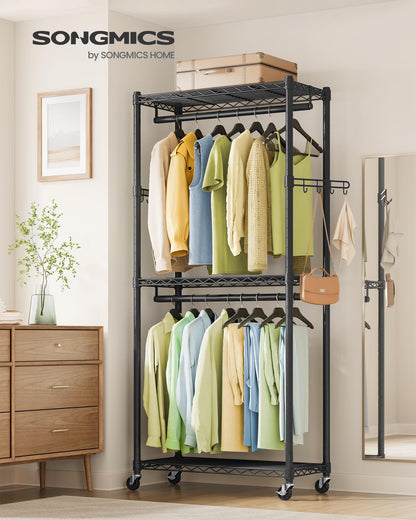 SONGMICS Heavy-Duty Portable Clothes Rack