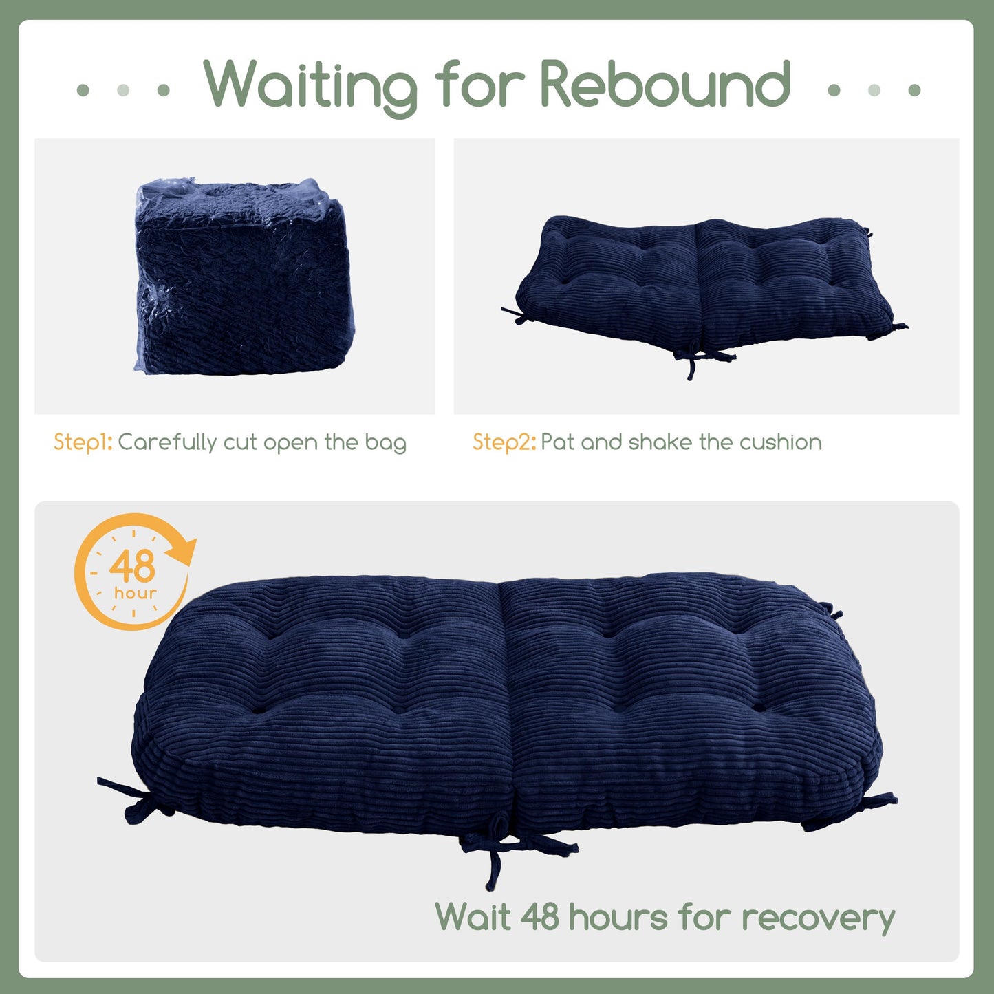 HIGOGOGO Papasan Cushion Grey