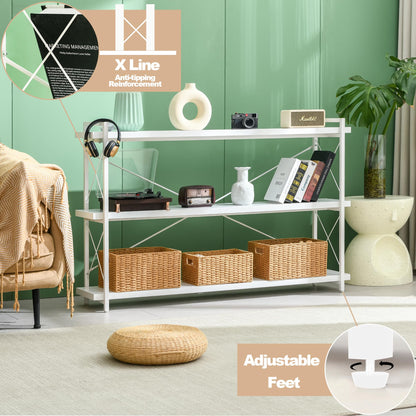 HCHQHS 4-Tier Industrial Bookshelf