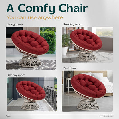 Bme 40" Papasan Swivel Chair