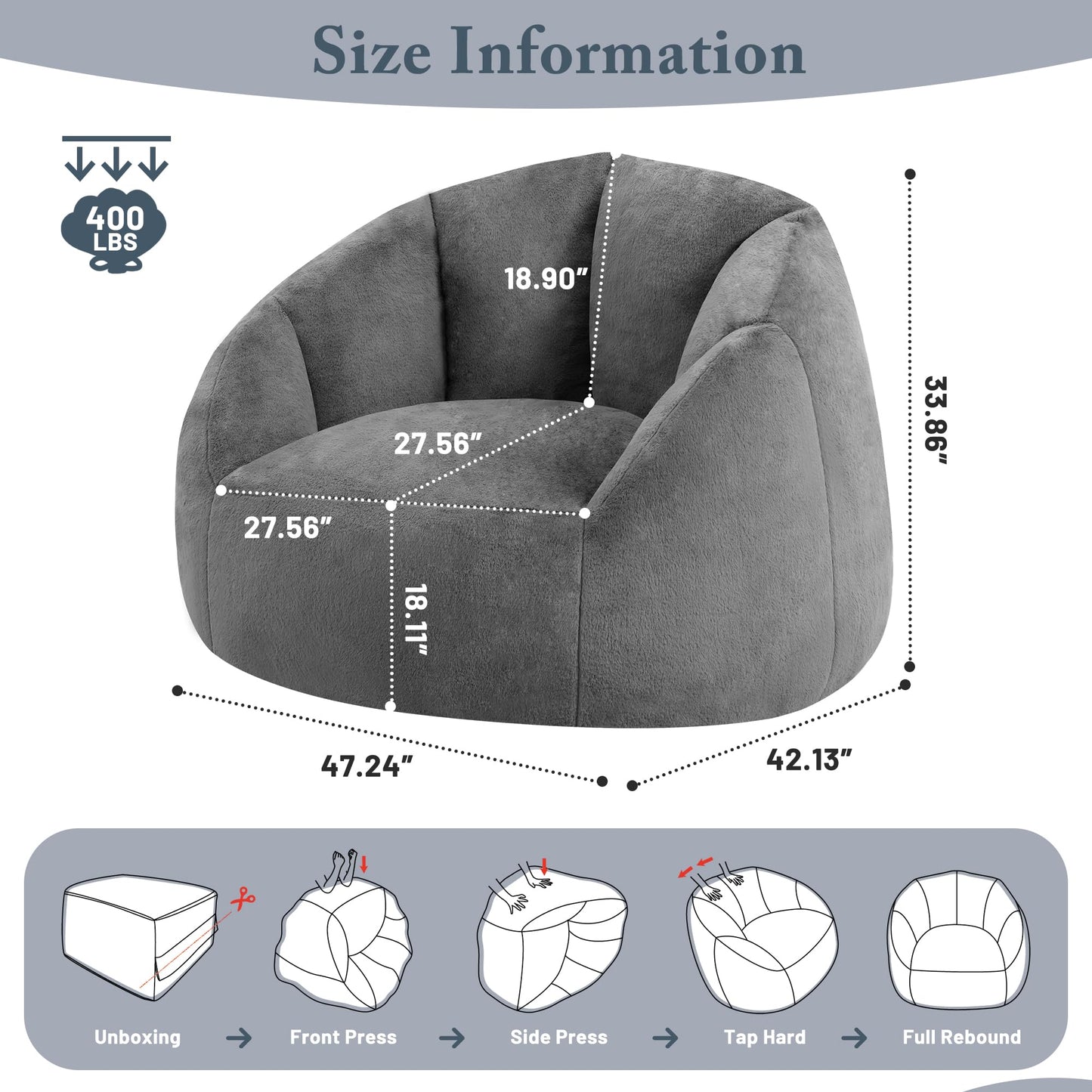Giant Bean Bag Chair – Beige