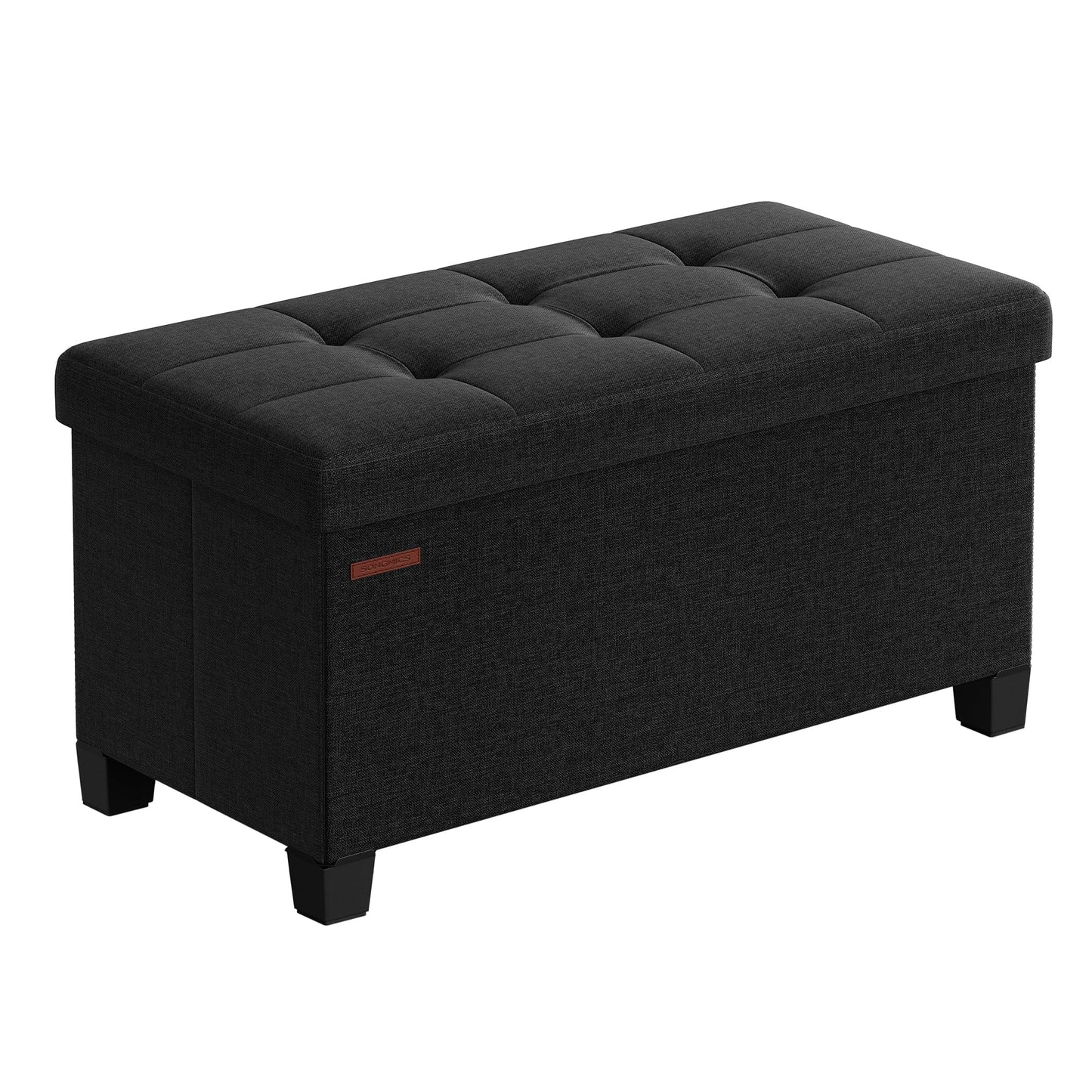 SONGMICS Foldable Storage Ottoman Bench, 15"x43"x15.7"