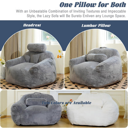 Large Bean Bag Chair with Pillow
