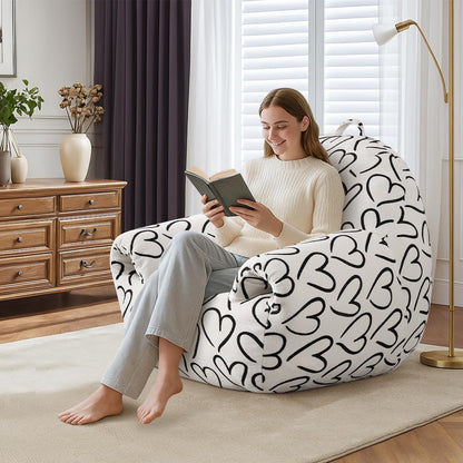 DAICO Bean Bag Chair White