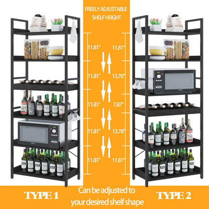 HCHQHS 6-Tier Bookcase