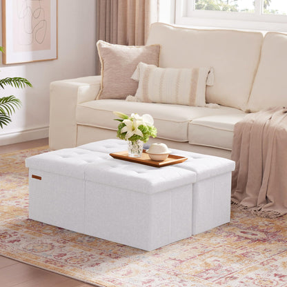 HAUSFRAU 31.5" Storage Ottoman Bench