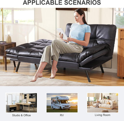 Vipbear Grey Futon Sofa Bed 71"
