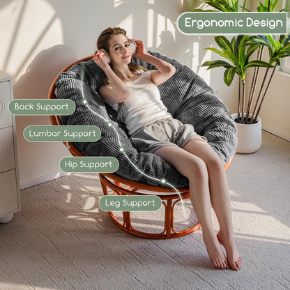 Papasan Chair Cushion 48" Green